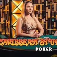 Caribbean Stud Poker online game logo by Evolution on kyngs-casino.pl