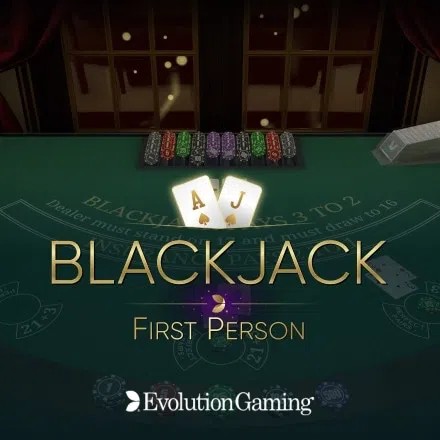 First Person Blackjack logo – Table Games by Evolution at Kyngs Casino