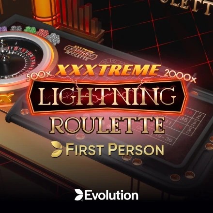 Official Table Games logo: First Person XXXtreme Lightning Roulette by Evolution at Kyngs Casino