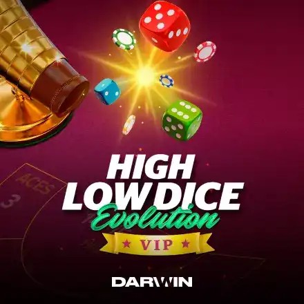 High Low Dice Evolution VIP logo by Darwin Gaming at Kyngs Casino