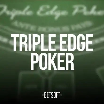 Triple Edge Poker logo – Table Games by Betsoft Gaming at Kyngs Casino